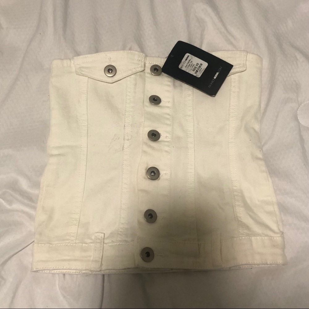 Fashion Nova Denim Corset Top